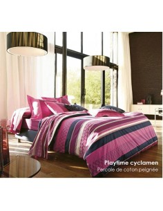Housses de couettes Playtime Cyclamen - Percale de coton
